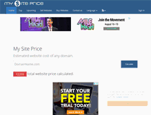 Tablet Screenshot of mysiteprice.net